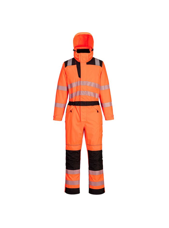 PW3 Hi-Vis Rain Coverall, L, R, Orange/Black