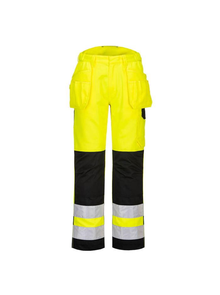 PW2 Hi-Vis Holster Pocket Trousers, 32, R, Yellow/Black