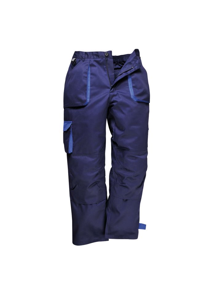 Portwest Texo Contrast Trousers - Lined, L, R, Navy