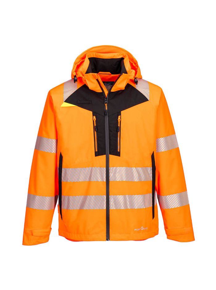 DX4 Hi-Vis Rain Jacket , 4XL, R, Orange