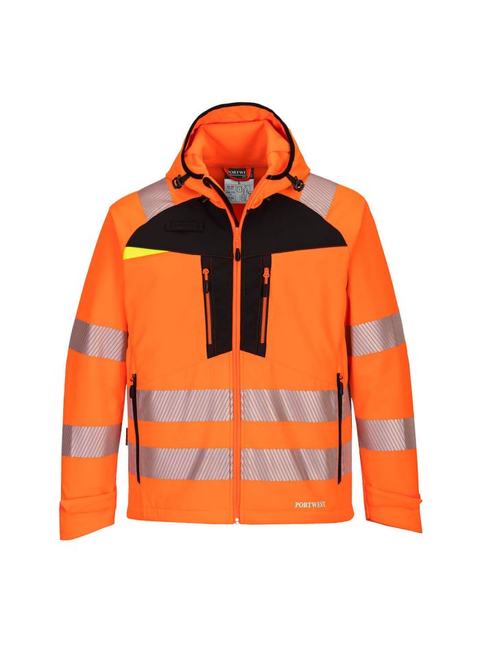 DX4 Hi-Vis Softshell (3L), 4XL, R, Orange/Black