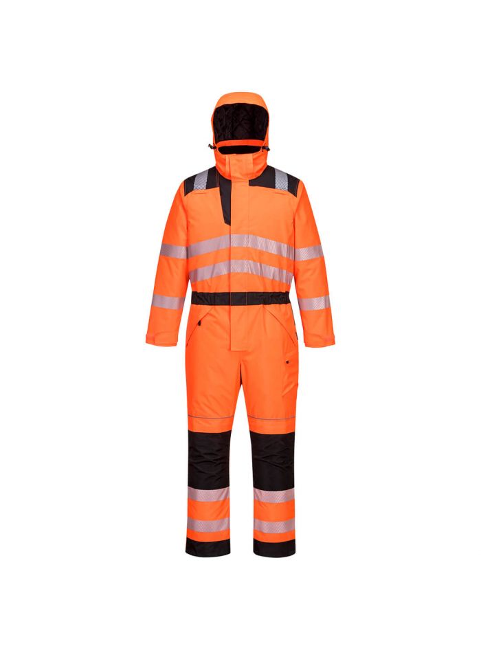 PW3 Hi-Vis Winter Coverall, L, R, Orange/Black