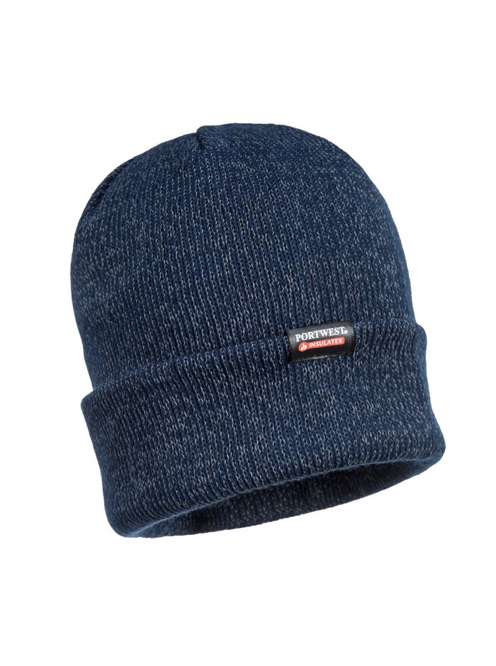 Insulated Reflective Knit Beanie, , R, Navy