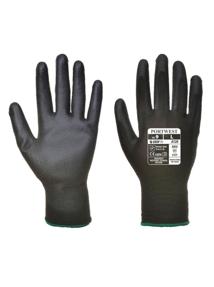 Vending PU Palm Glove, S, R, Black