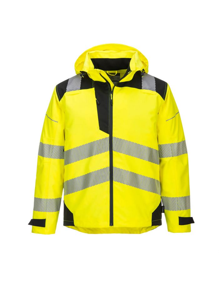 PW3 Hi-Vis Extreme Rain Jacket, 4XL, R, Yellow/Black