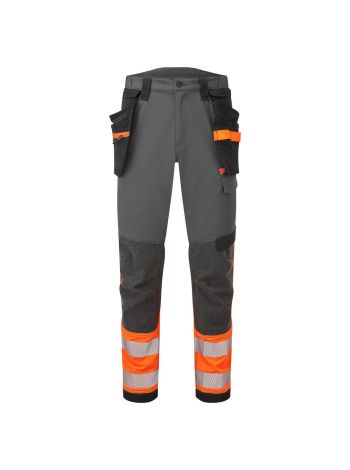 EV4 Hi-Vis Stretch Detachable Holster Class 1 Trousers, 28, R,