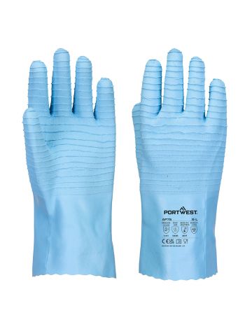 FD Chemical B Latex Gauntlet, L, U, Blue