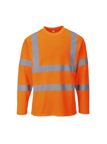 Hi-Vis Cotton Comfort T-Shirt L/S , L, R, Orange