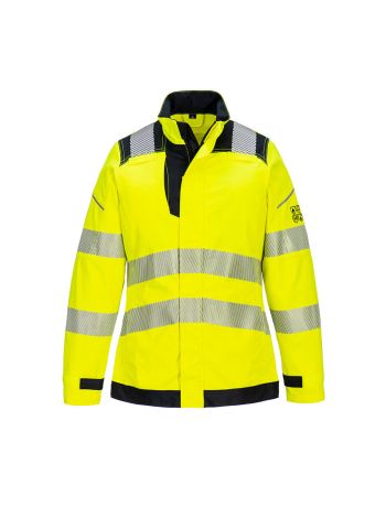 PW3 FR Hi-Vis Women's Work Jacket, L, R, Yellow/Black