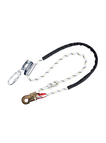Work Positioning 2m Lanyard with Grip Adjuster, , R, White
