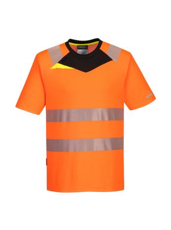 DX4 Hi-Vis T-Shirt S/S , 4XL, R, Orange/Black
