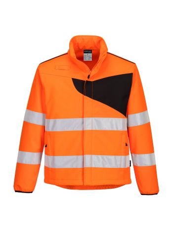 PW2 Hi-Vis Softshell (2L), 4XL, R, Orange/Black