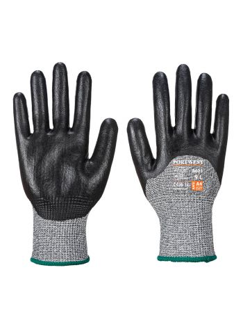 Cut 3/4 Nitrile Foam Glove, L, R, Black