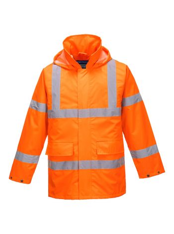 Hi-Vis Rain Lite Traffic Jacket , L, R, Orange