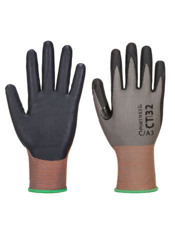 CT Cut C18 Nitrile Glove, L, R, Grey/Black