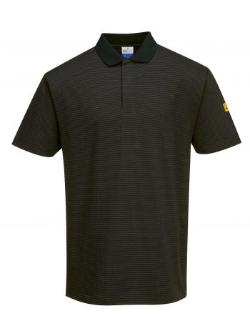 Anti-Static ESD Polo Shirt, L, R, Black