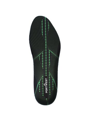 Gel Cushion & Arch Support Insole, L, N, Black/Green