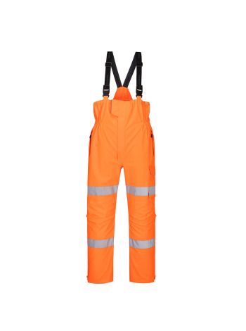 Hi-Vis Extreme Rain Bib and Brace, L, R, Orange