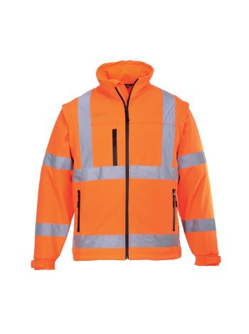 Hi-Vis 2-in-1 Softshell (3L), 4XL, R, Orange