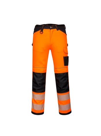 PW3 Hi-Vis Women's Stretch Work Trousers, 26, R, Orange/Black