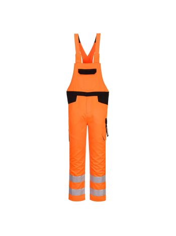 PW2 Hi-Vis Bib and Brace, L, R, Orange/Black