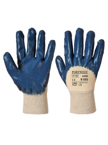 Nitrile Light Knitwrist, L, R, Navy