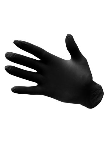 Powder Free Nitrile Disposable Glove (Pk100), L, R, Black