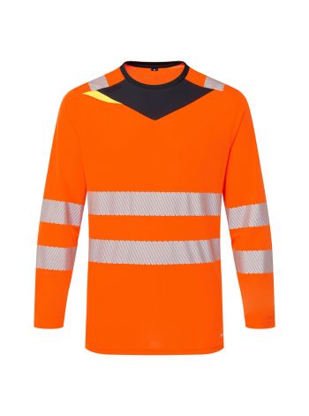 DX4 Hi-Vis T-Shirt L/S, 4XL, R, Orange/Black
