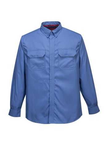 Bizflame Work Shirt, L, U, Blue