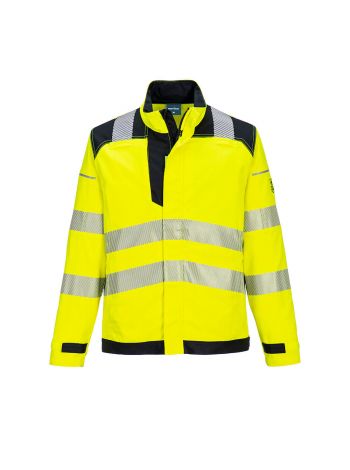 PW3 FR Hi-Vis Work Jacket, L, R, Yellow/Black