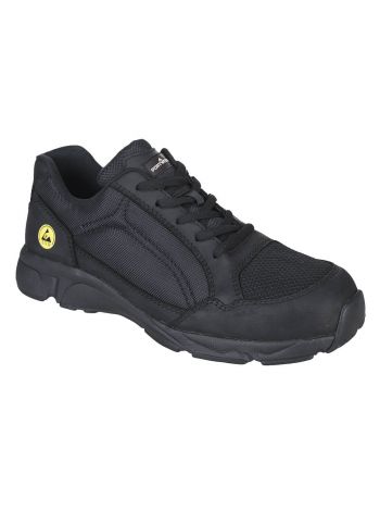 Portwest Compositelite ESD Tees Trainer S1P, 40, R, Black